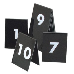 Table Numbers 1-14