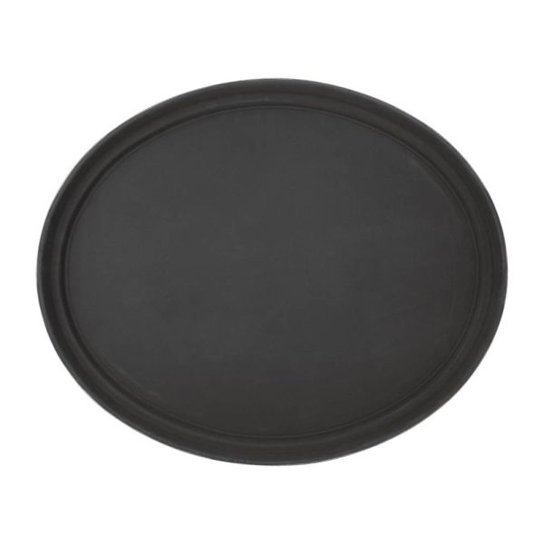 Waiters Tray Black Round 35cm & 40cm Non Slip